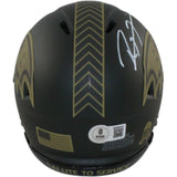 Ray Lewis Autographed Baltimore Ravens 25 STS Mini Helmet Beckett W 55628