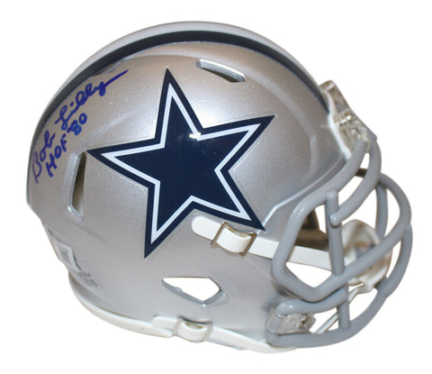 Bob Lilly Autographed Dallas Cowboys Speed Mini Helmet w/insc BAS 40060