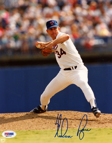 NOLAN RYAN AUTOGRAPHED SIGNED TEXAS RANGERS 8x10 PHOTO PSA/DNA