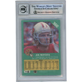 Joe Montana Autographed/Signed 1991 Fleer #360 Slab Trading Card Beckett 49931