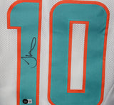 Tyreek Hill Autographed/Signed Pro Style White XL Jersey Beckett 36250