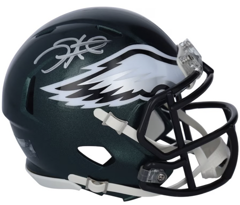 JALEN HURTS Autographed Philadelphia Eagles Mini Speed Helmet FANATICS