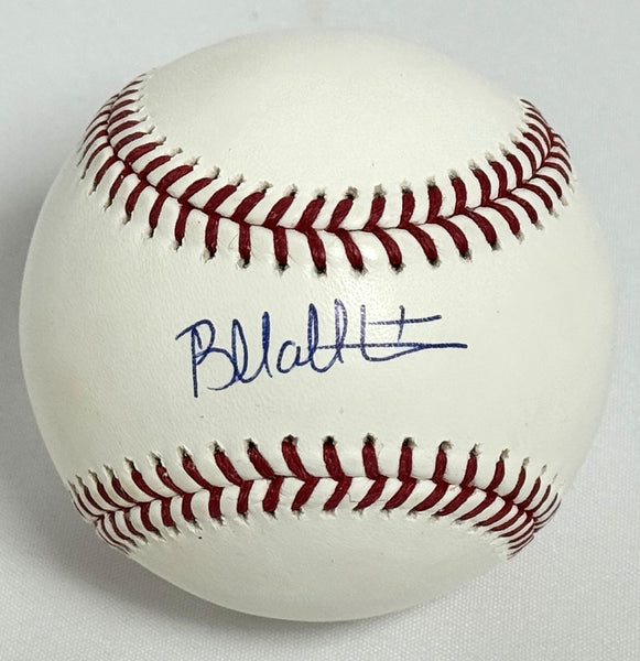 Brice Matthews Autographed Rawlings OML Baseball - Tristar *Blue