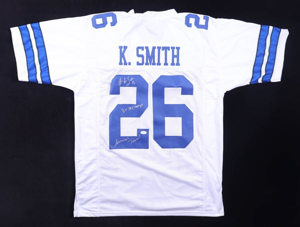 Kevin Smith Signed Dallas Cowboys Jersey "3xSB Champ & America's Team"(JSA COA)