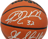 STOCKTON & MALONE AUTOGRAPHED INDOOR/OUTDOOR BASKETBALL JAZZ BECKETT 235781