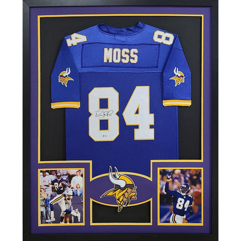 Randy Moss Autographed Signed Framed Minnesota Vikings Jersey BECKETT
