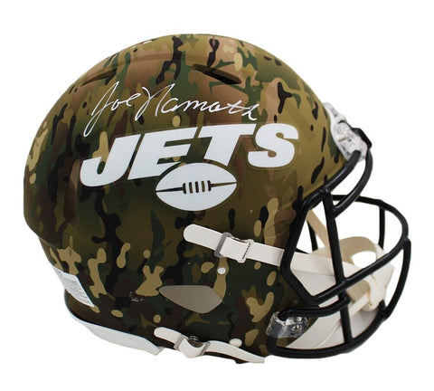 Joe Namath Signed New York Jets Speed Camo Authentic NFL Helmet