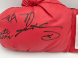 Boxing Greats Autographed Boxing Glove 3 Sig Leonard Hearns Duran Beckett A01372