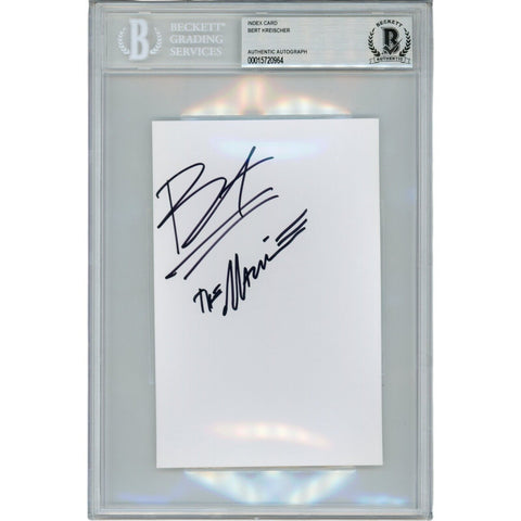Bert Kreischer Autographed/SIgned 4x6 Card Slabbed The Machine Beckett 46670