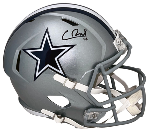 COOPER RUSH AUTOGRAPHED DALLAS COWBOYS FULL SIZE SPEED HELMET BECKETT