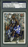 Suns Rodney Rogers Authentic Signed Card 2000 Fleer #190 PSA/DNA Slabbed