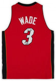FRMD Dwyane Wade Heat Signed Mitchell & Ness Swingman Jersey w/3x NBA Champ Insc