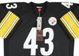 Steelers Troy Polamalu Authentic Signed Black Mitchell & Ness Jersey BAS Witness