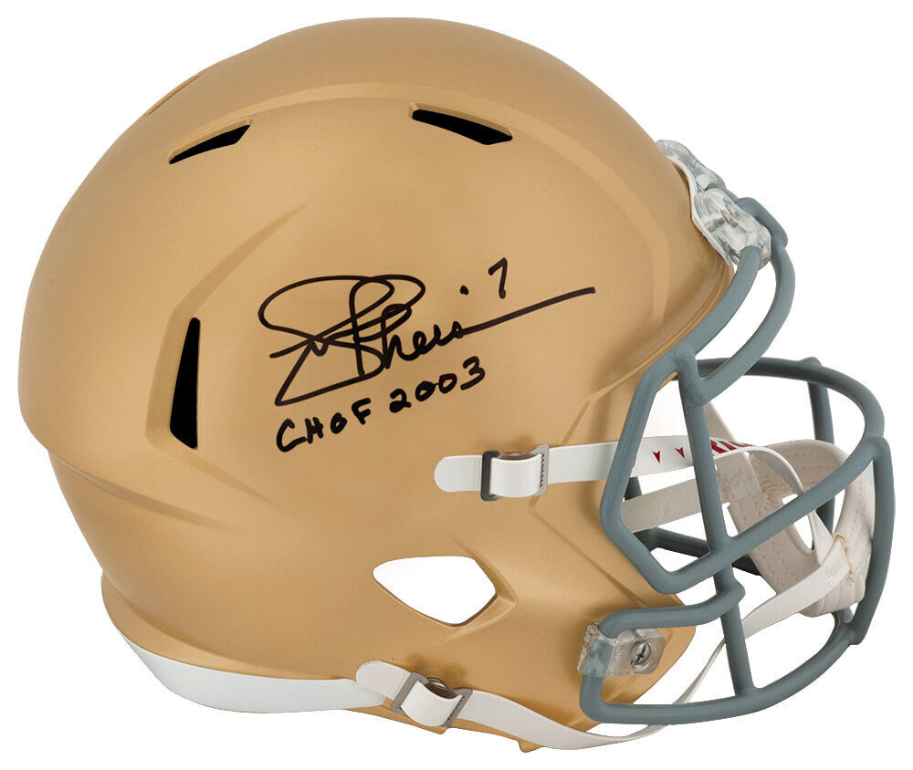 Joe Theismann Signed Notre Dame Riddell Full Size Replica Helmet w/CHO ...