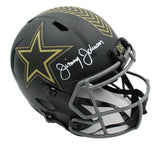 Jimmy Johnson Signed Dallas Cowboys Speed Full Size Salute to Service 4 Helmet