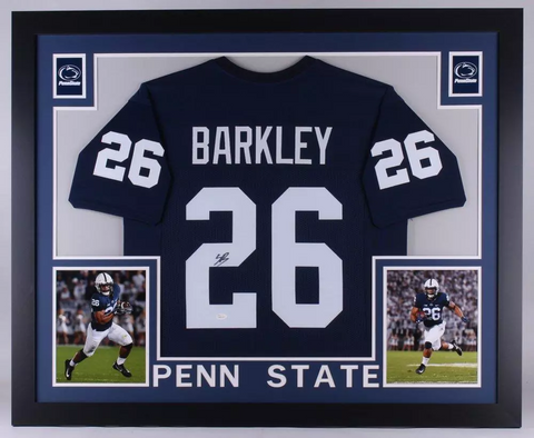 Saquon Barkley Autographed Jersey Penn State Framed JSA