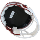 Dre Greenlaw Autographed Arkansas Razorbacks F/S Helmet Beckett Witness 54647
