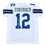 Roger Staubach Autographed Signed White Jersey Beckett Authenticated BAS
