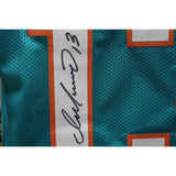 Dan Marino Autographed/Signed Pro Style size XL Teal Jersey JSA 50303