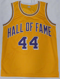 Los Angeles Lakers Jerry West Autographed Yellow Jersey Beckett BAS QR #BP45965