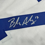 Framed Autographed/Signed Brandon Aubrey 35x39 Dallas White Jersey BAS COA