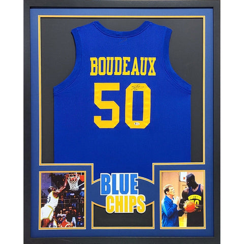 Shaq Autographed Signed Framed Blue Chips Shaquille O'Neal Jersey BECKETT