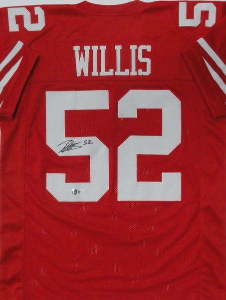 49ers PATRICK WILLIS Signed Custom Replica San Francisco Jersey AUTO - BAS
