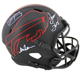 Bills (3) Kelly, Thomas & Reed Signed Eclipse F/S Speed Rep Helmet w/ Case JSA