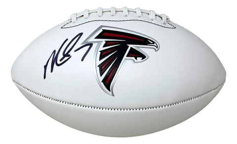 Michael Vick Signed Atlanta Falcons Logo Football (Beckett) 4xPro Bowl Q.B.