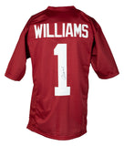 Jameson Williams Signed Custom Maroon College Style Football Jersey JSA