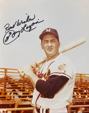 Milw Braves JOHNNY LOGAN (d) Signed 8X10 Photo #2 AUTO