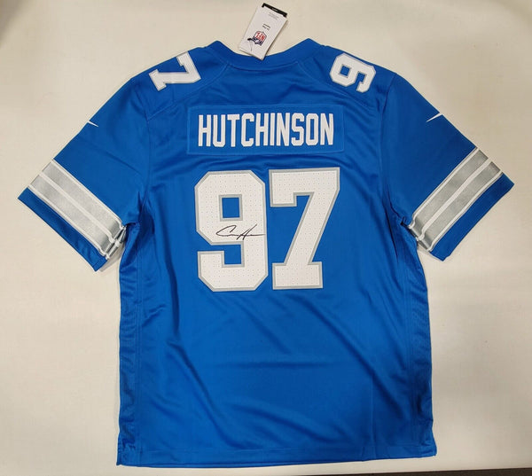 AIDAN HUTCHINSON SIGNED DETROIT LIONS NIKE AUTHENTIC JERSEY BECKETT COA