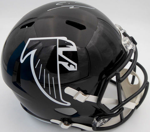 Calvin Ridley Autographed Falcons Full Size Speed Helmet (Smudge) Beckett E46866