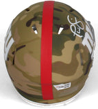Phil Simms Autographed New York Giants Camo Mini Speed Helmet Fanatics