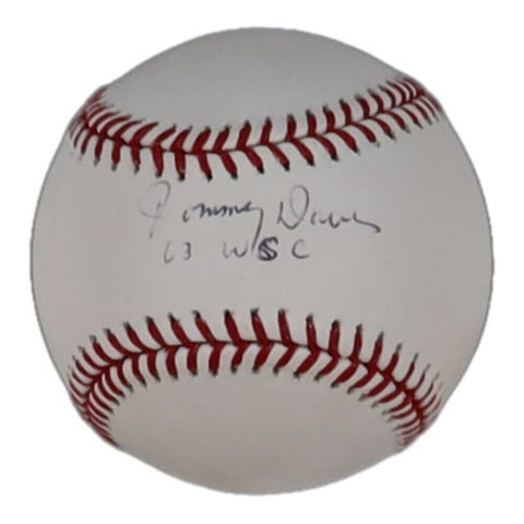 Tommy Davis Signed OML Baseball Inscribed "63 WSC" (PSA COA) L.A. Dodgers, Mets