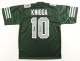 Noah Knigga Signed Eastern Michigan Eagles Jersey Inscribed (Wilder Side Sports)