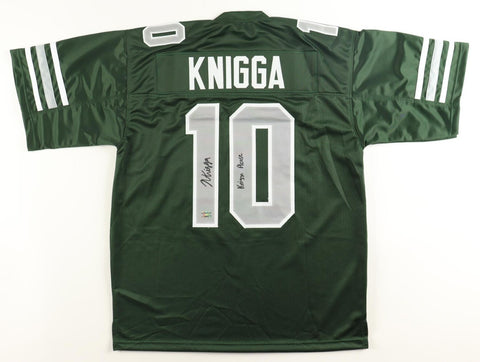 Noah Knigga Signed Eastern Michigan Eagles Jersey Inscribed (Wilder Side Sports)