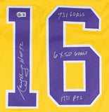 Marcel Dionne Signed Los Angeles Kings Yellow Jersey 3 Inscriptions (Beckett)
