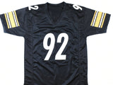 James Harrison Autographed Black Pro Style Jersey - Beckett W Hologram *Black