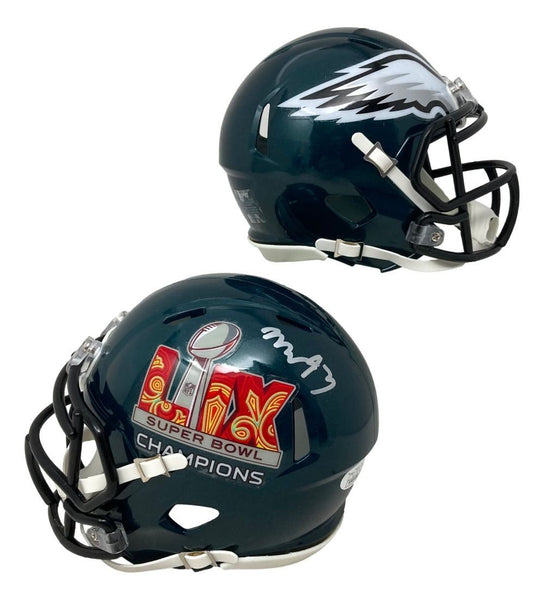 Milton Williams Signed Philadelphia Eagles Super Bowl 59 Mini Speed Helmet JSA