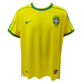 Ronaldo Nazario Signed Brazil FC Home Soccer Jersey #9 with Beckett Witness