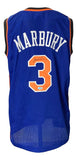 New York Stephon Marbury Signed Custom Blue Pro-Style Basketball Jersey BAS ITP