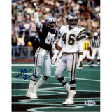 Herm Edwards Autographed/Signed Philadelphia Eagles 8x10 Photo Beckett 55120