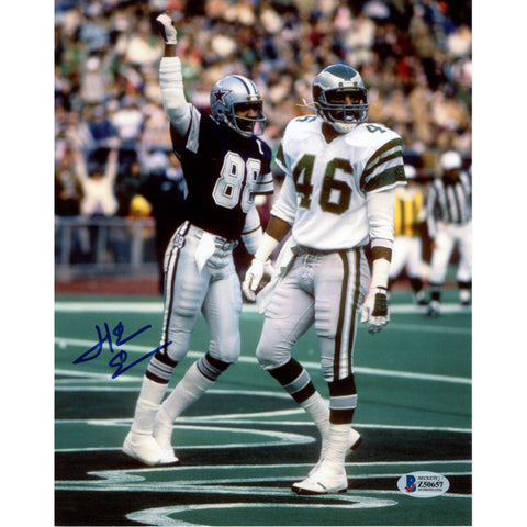 Herm Edwards Autographed/Signed Philadelphia Eagles 8x10 Photo Beckett 55120