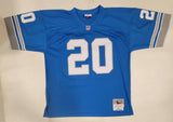 BARRY SANDERS SIGNED DETROIT LIONS MITCHELL & NESS AUTHENTIC JERSEY SCHWARTZ COA