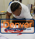 Ahman Green Autographed/Signed College Style White XL Jersey Beckett 37093