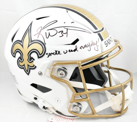 Ricky Williams Signed Saints F/S Alt 25 SpeedFlex Helmet SWED - Beckett W Holo