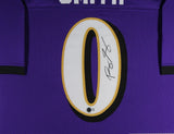 ROQUAN SMITH (Ravens purple TOWER) Signed Autographed Framed Jersey Beckett