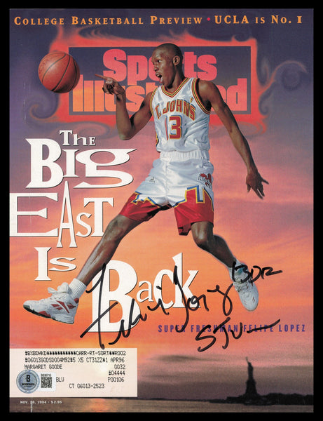 Felipe Lopez Autographed Sports Illustrated Cover St. Johns Beckett QR #BS36715
