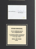 Stan Musial Signed Matted Cut Display (Stacks of Plaques) St Louis Cardinals O.F